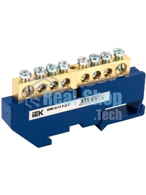 Шина нулевая на DIN-изол. ШНИ 8х12-8-Д-С ИЭК YNN10-812-8D-K07