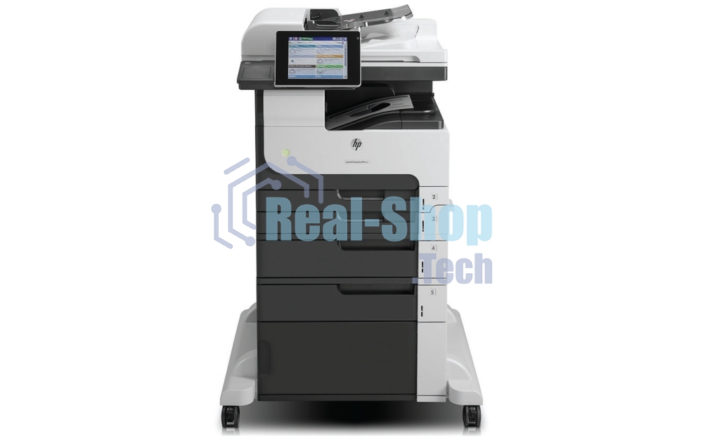 МФУ лазерное HP LaserJet Enterprise MFP M725f, лазерный принтер/сканер/копир/факс A3, 40ppm, 1200dpi, 1024Mb, 320Gb HDD, 5 trays 100+250+250+500+500, Cabinet, ADF100, Duplex, USB/LAN/FIH, Color LCD20i, 1y warr, repl. Q7830A M5035x, Q7831A M5035xs)