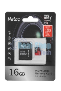 Флеш карта NeTac MicroSD card P500 Extreme Pro 16Gb, retail version w/SD adapter