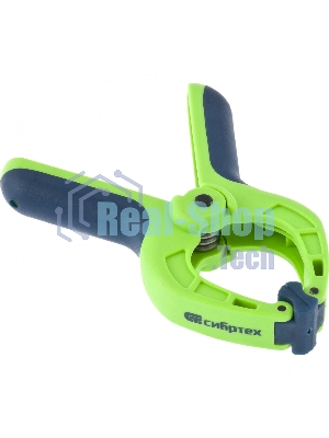 Струбцина клещеобразная Сибртех, пл. корп., 2-х комп. рукоятки, усиленная пружина,1-1/4