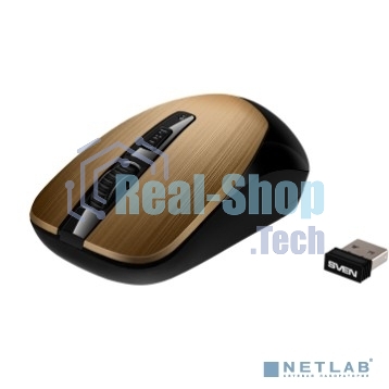 Мышь беспроводная SVEN RX-380W античная бронза, 1600 dpi, радиоканал, USB, кнопки - 4