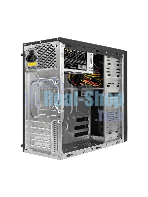 Компьютерный корпус Minitower ExeGate EX283242RUS MA-373X-UN400 Black, mATX (UN400, 120мм) 2*USB, Audio