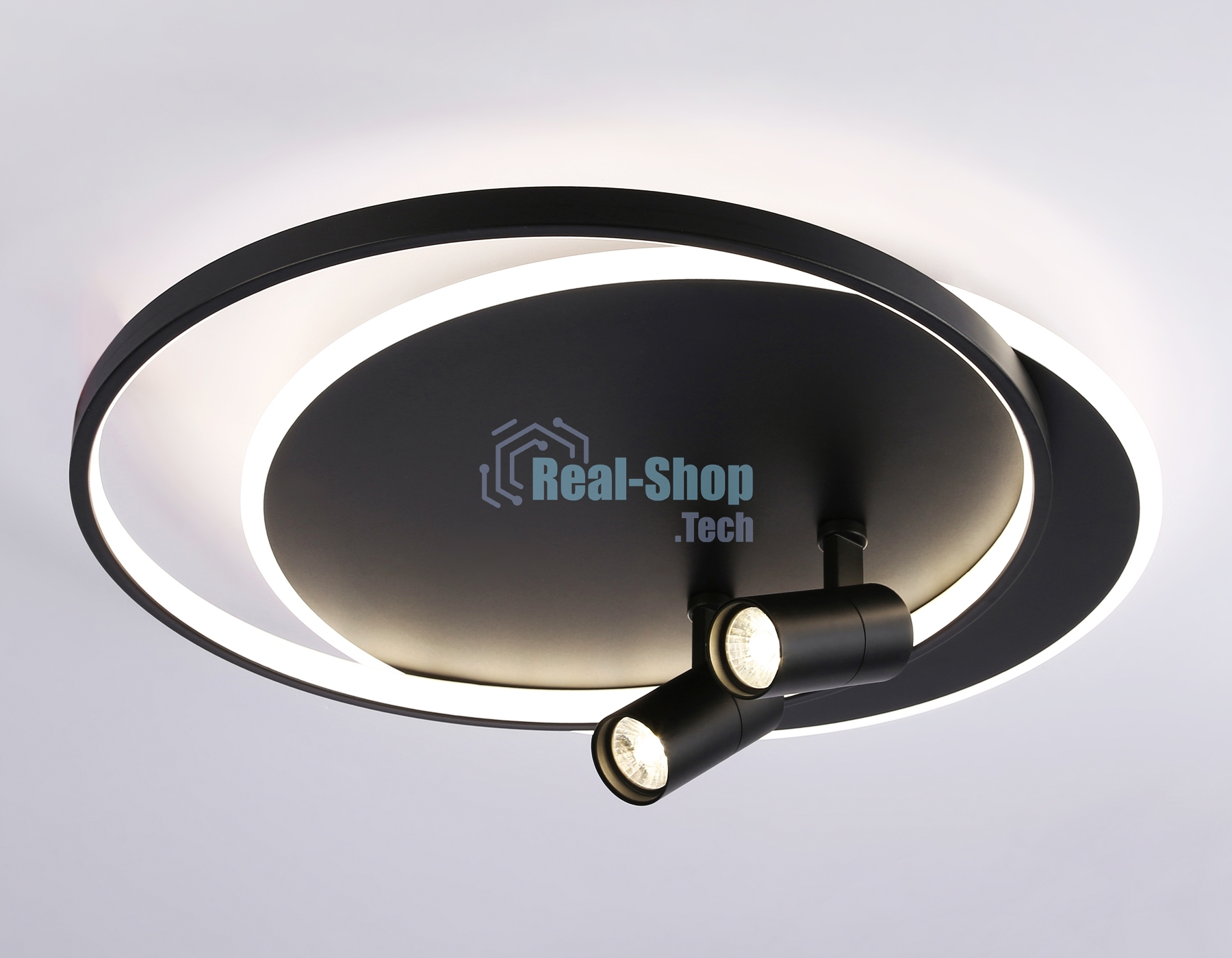 Светильник Ambrella light FL51393/1+2 BK черный 3000K-6400K 65W 560*480*120 (ПДУ РАДИО 2.4G)