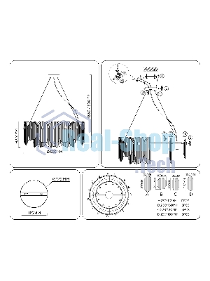 Светильник Ambrella light LH31203/8 SN/SM сатин никель/дымчатый E14*8 max 40W D650*270