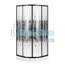 Душевой уголок BAU Dream с поддоном 80x80х195, прозрачное закаленное стекло с черной мозаикой 5 мм,