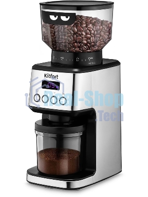 Кофемолка Kitfort КТ-790 180Вт сист.помол.:жернова вместим.:320гр нержавеющая сталь/черный