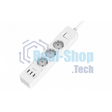 Удлинитель с USB зарядкой Harper UCH-330 White