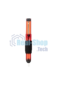 Вакуумный экстрактор припоя Rexant (оловоотсос), пластик, прозрачно-красный