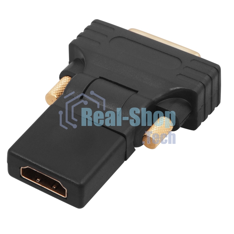 Переходник штекер DVI-D - гнездо HDMI, поворотный Rexant