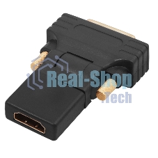 Переходник штекер Rexant DVI-D - гнездо HDMI, поворотный