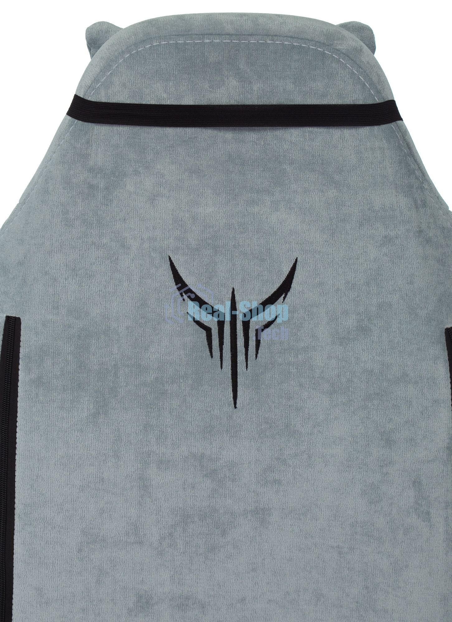 Кресло игровое Бюрократ Knight N1 Fabric серо-голубой Light-28 с подголов. крестовина металл
