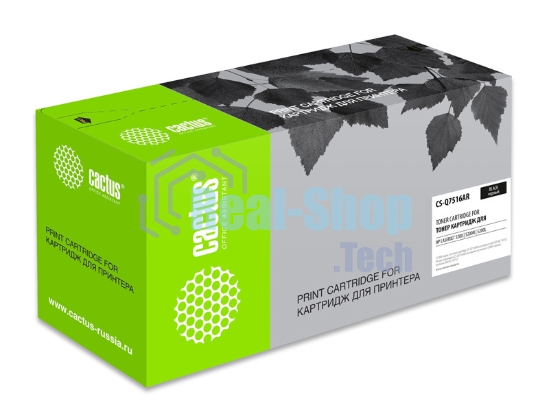 Тонер Картридж Cactus CS-Q7516AR черный для HP LaserJet 5200/5200N/5200L (12000 стр.)