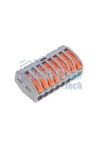 Универсальная клемма Rexant СМК 222-418, 8-проводная серая 0,08-2,5/4мм² (20 шт/уп)
