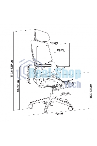 Кресло офисное Cactus CS-CHR-MC01-GYBK серый, сиденье черный, с подголов.