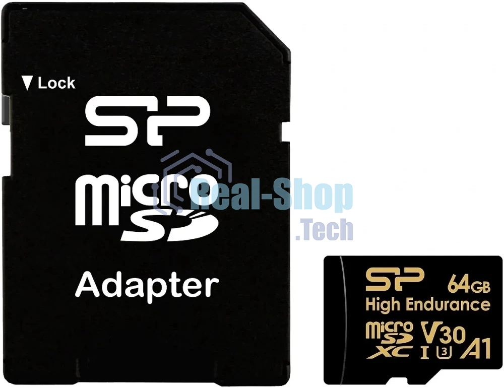 Флеш карта microSD 64Gb Silicon Power microSDHC Class 10 UHS-I A1 V30 U3 (SD адаптер) 100MB/s