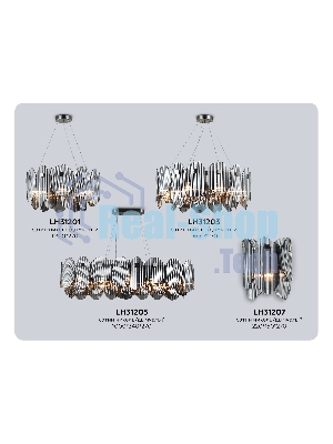 Светильник Ambrella light LH31203/8 SN/SM сатин никель/дымчатый E14*8 max 40W D650*270