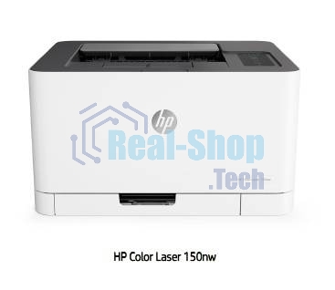 Принтер лазерный HP Color Laser 150nw (4ZB95A), A4, цветной, печ. до 18 стр/мин. (ч/б) до 4 стр/мин. (цвет), 600 x 600 dpi, USB, RJ-45, Wi-Fi, Air Print, Mopria