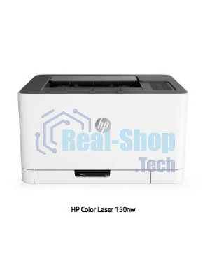 Принтер лазерный HP Color Laser 150nw (4ZB95A), A4, цветной, печ. до 18 стр/мин. (ч/б) до 4 стр/мин. (цвет), 600 x 600 dpi, USB, RJ-45, Wi-Fi, Air Print, Mopria