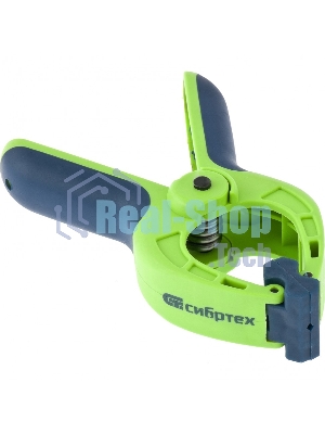 Струбцина клещеобразная Сибртех, пл. корп., 2-х комп. рукоятки, усиленная пружина,1-5/8