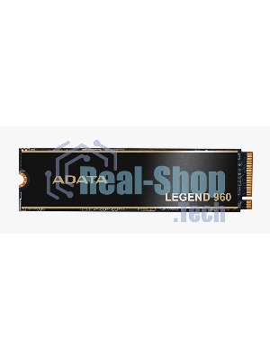 Накопитель SSD ADATA LEGEND 960, 2Tb, PCIe 4.0 x4, M.2 2280, NVMe, R/W 7400/6800, с радиатором