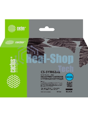 Картридж струйный Cactus CS-3YM62AE 305XL черный (18 мл) для HP DeskJet 2320/2710/2720/4120