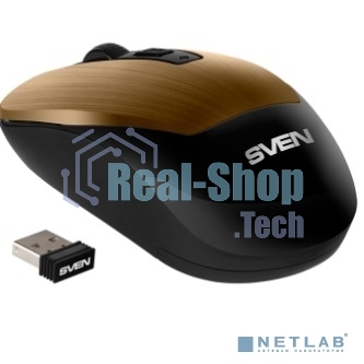 Мышь беспроводная SVEN RX-380W античная бронза, 1600 dpi, радиоканал, USB, кнопки - 4