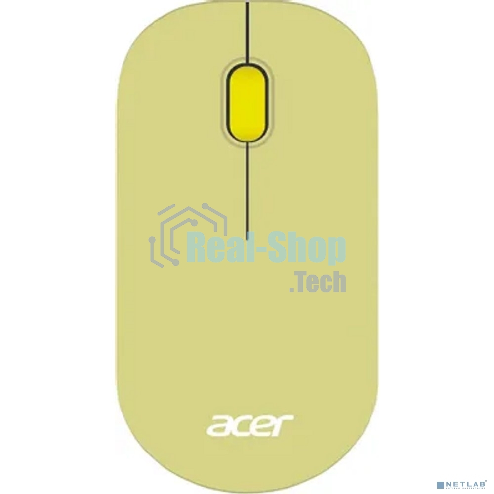 Мышь беспроводная Acer OMR205 зеленый/желтый, 1200 dpi, радиоканал, USB, кнопки - 3
