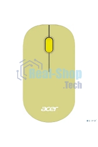 Мышь беспроводная Acer OMR205 зеленый/желтый, 1200 dpi, радиоканал, USB, кнопки - 3