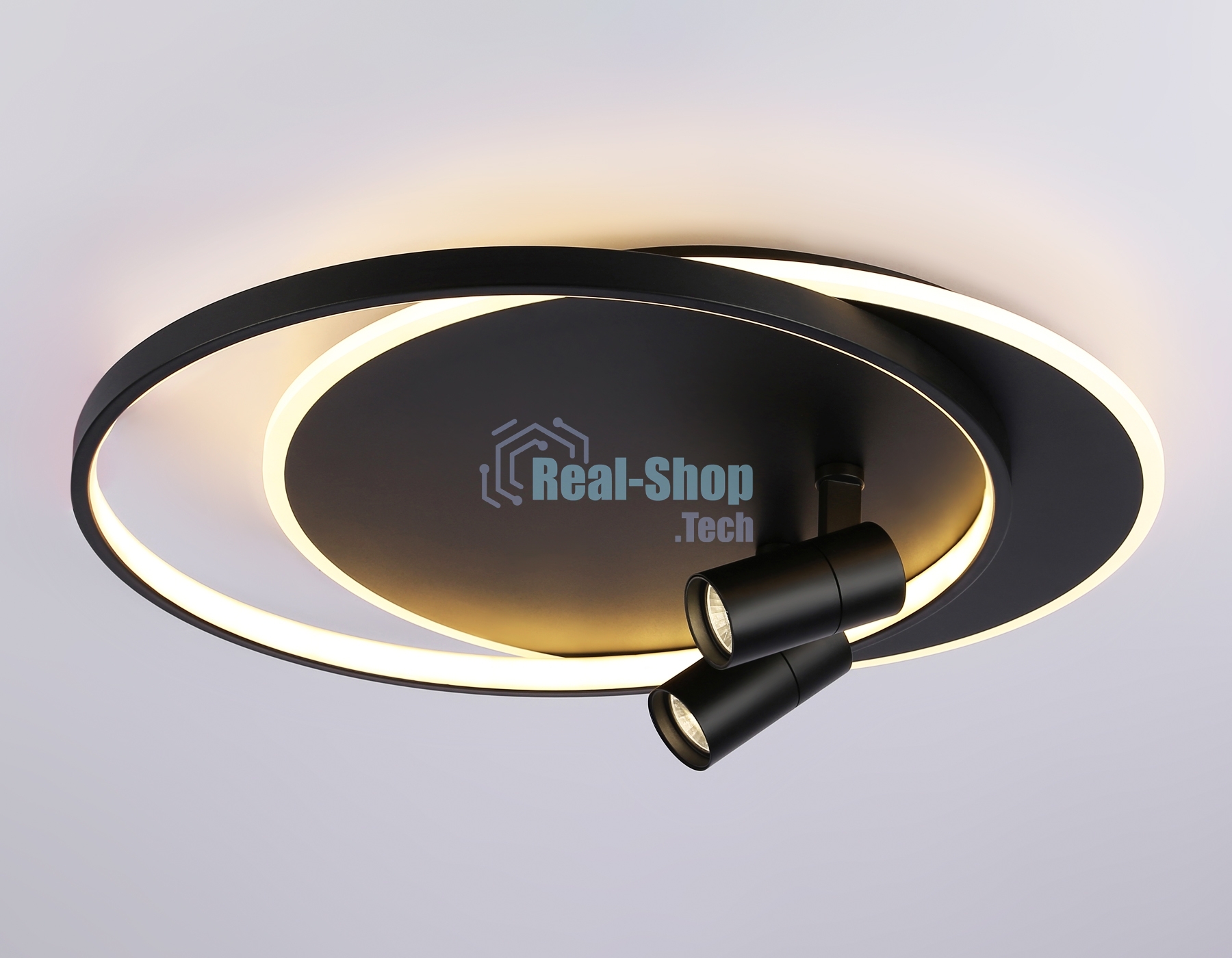 Светильник Ambrella light FL51393/1+2 BK черный 3000K-6400K 65W 560*480*120 (ПДУ РАДИО 2.4G)