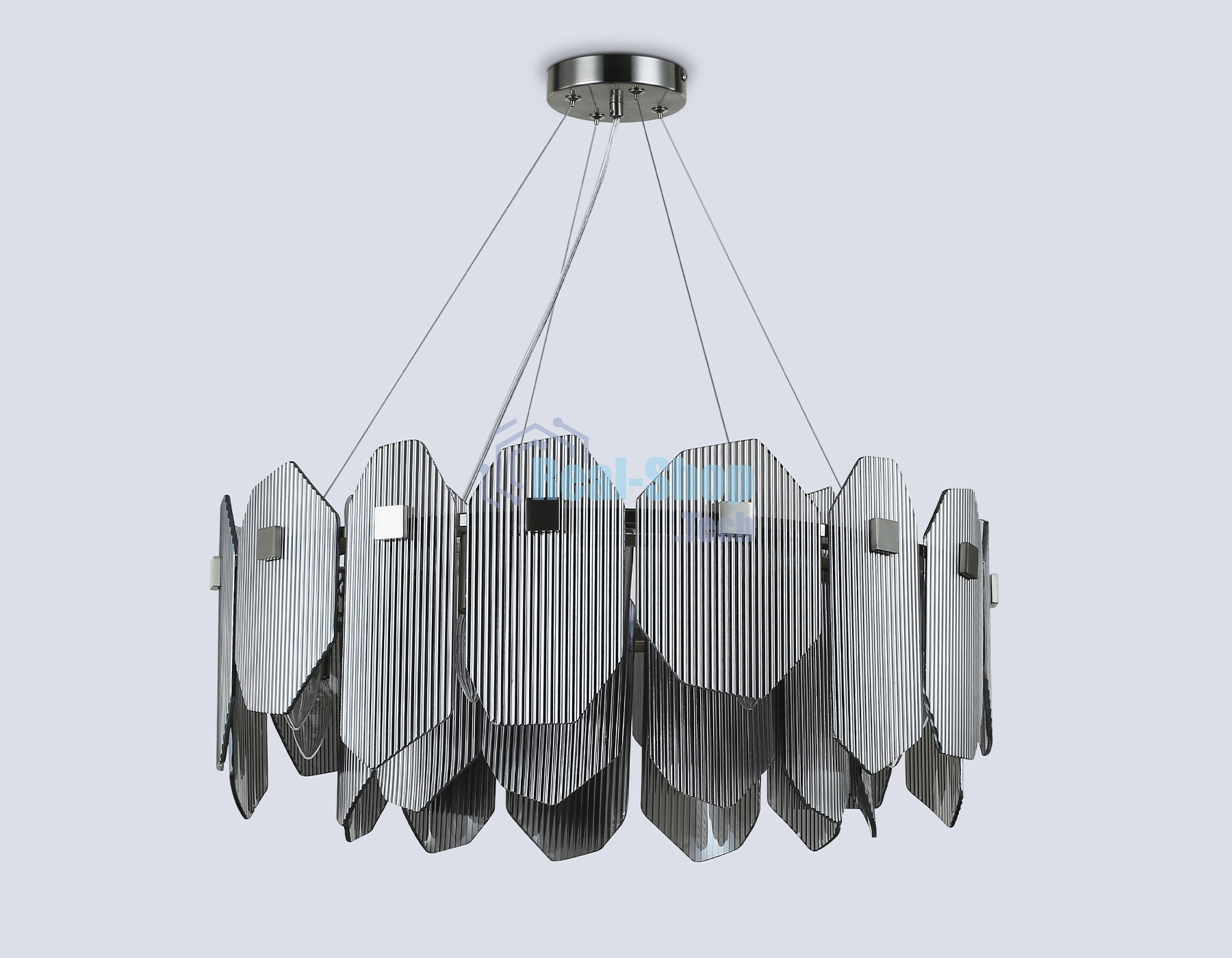 Светильник Ambrella light LH31203/8 SN/SM сатин никель/дымчатый E14*8 max 40W D650*270