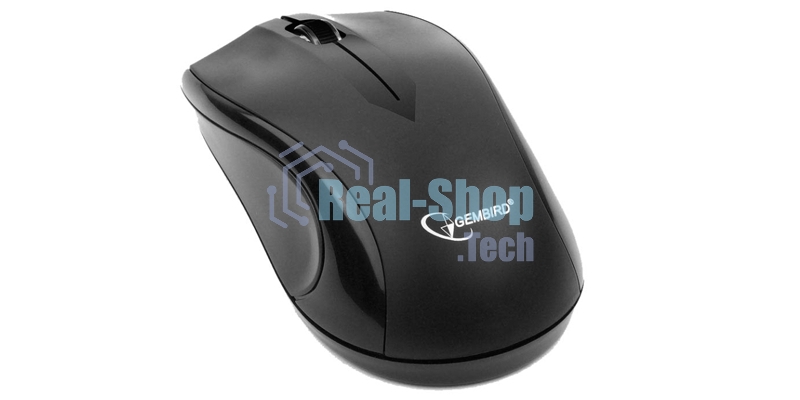 Мышь беспроводная Gembird MUSW-320 черный, 1000 dpi, радиоканал, USB, кнопки - 3