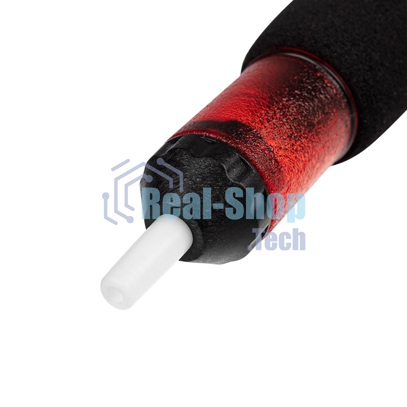 Вакуумный экстрактор припоя Rexant (оловоотсос), пластик, прозрачно-красный