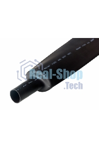 Термоусаживаемая трубка Rexant 40,0/20,0 мм, черная, упаковка 10 шт. по 1 м