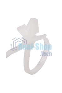 Хомут-стяжкa нейлоновая с крепежным пистоном Rexant 100x2,5 мм, ø2,4 мм, белая, упаковка 100 шт.