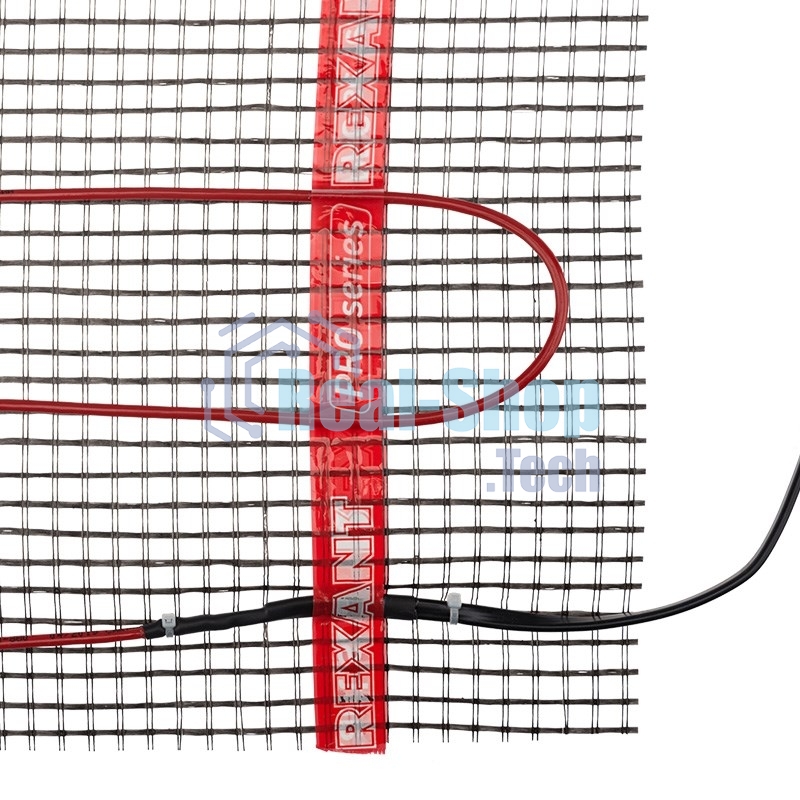 Теплый пол (нагревательный мат) Rexant PRO (RNX -1,0-220 площадь1,0 м² (0,5х2.0 м)), 220 Вт, двухжильный с экраном