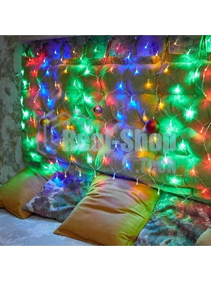 Новогодние светоукрашения Neon-night гирлянда-сеть LED 1х1.5 мМуЛЬТИ с контроллером, 240В