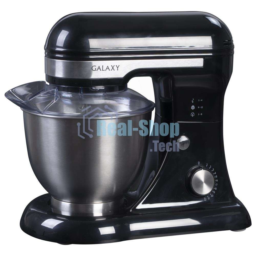 Миксер Galaxy Line GL 2230, черный, планетарный, 700 Вт, 12 скоростей