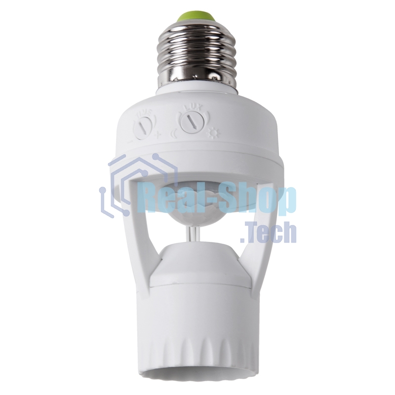 Датчик движения Rexant в патрон E27 ДДП 01, 360°, 60 Вт, 10-2000Лк, 7 м, 10-300 сек.