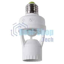 Датчик движения Rexant в патрон E27 ДДП 01, 360°, 60 Вт, 10-2000Лк, 7 м, 10-300 сек.