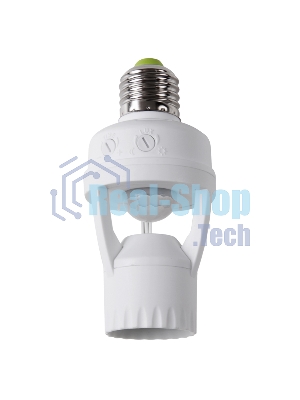 Датчик движения Rexant в патрон E27 ДДП 01, 360°, 60 Вт, 10-2000Лк, 7 м, 10-300 сек.