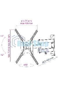 Кронштейн Kromax Optima-404 черный 15