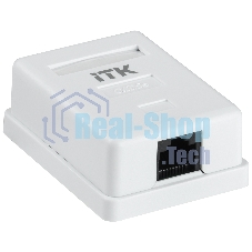 Настенная информационная розетка RJ45 8P8C, кат.5Е, UTP, 1-порт, белая 