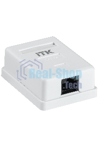 Настенная информационная розетка RJ45 8P8C, кат.5Е, UTP, 1-порт, белая 