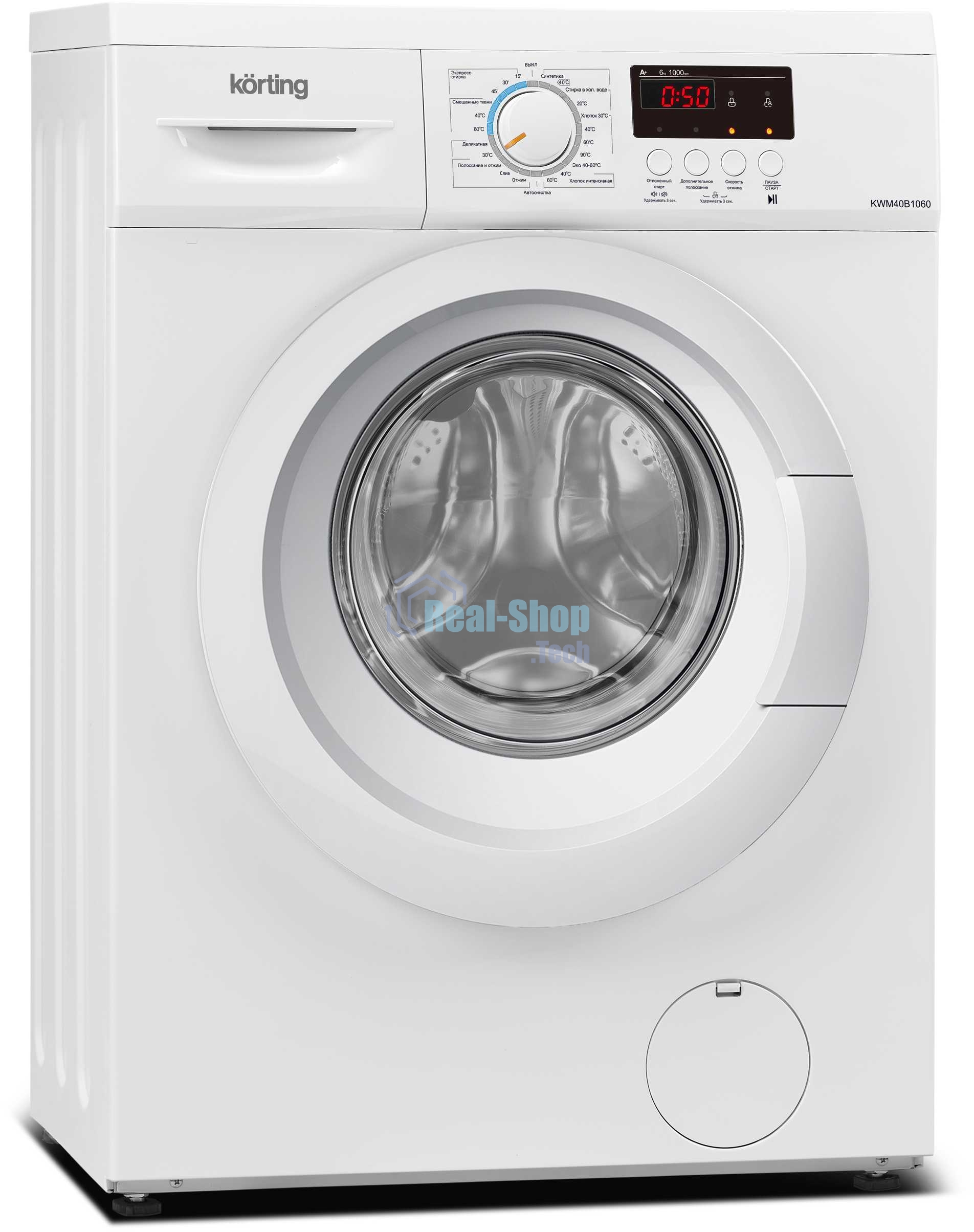 Стиральная машина Korting KWM 40B1060 белый, загрузка фронтальная 6 кг, 1000 об/мин, класс: А+