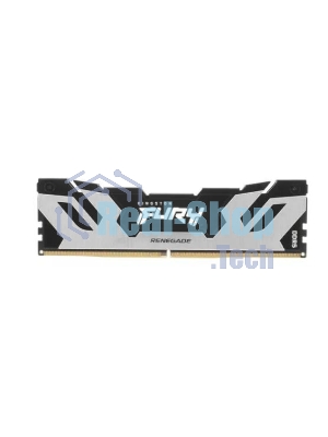 Оперативная память Kingston Fury Renegade, DDR5, 16Gb (1x16Gb), 6400MHz, CL32, DIMM, с радиатором, серебристый/черный