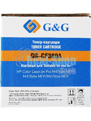Картридж лазерный G&G GG-CF380A черный (2400 стр.) для HP LJ Pro M476dn/M476nw/M476dw