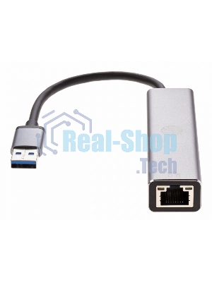 Переходник VCOM USB 3.0 -->RJ-45 1000Mbps+3 USB3.0, Aluminum Shell, 0.2м DH312A