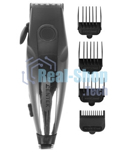 Машинка для стрижки Centek CT-2109 (серый/хром) высококач. сталь, насадки, эргономичный дизайн