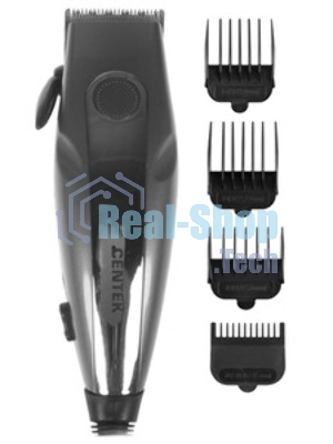 Машинка для стрижки Centek CT-2109 (серый/хром) высококач. сталь, насадки, эргономичный дизайн