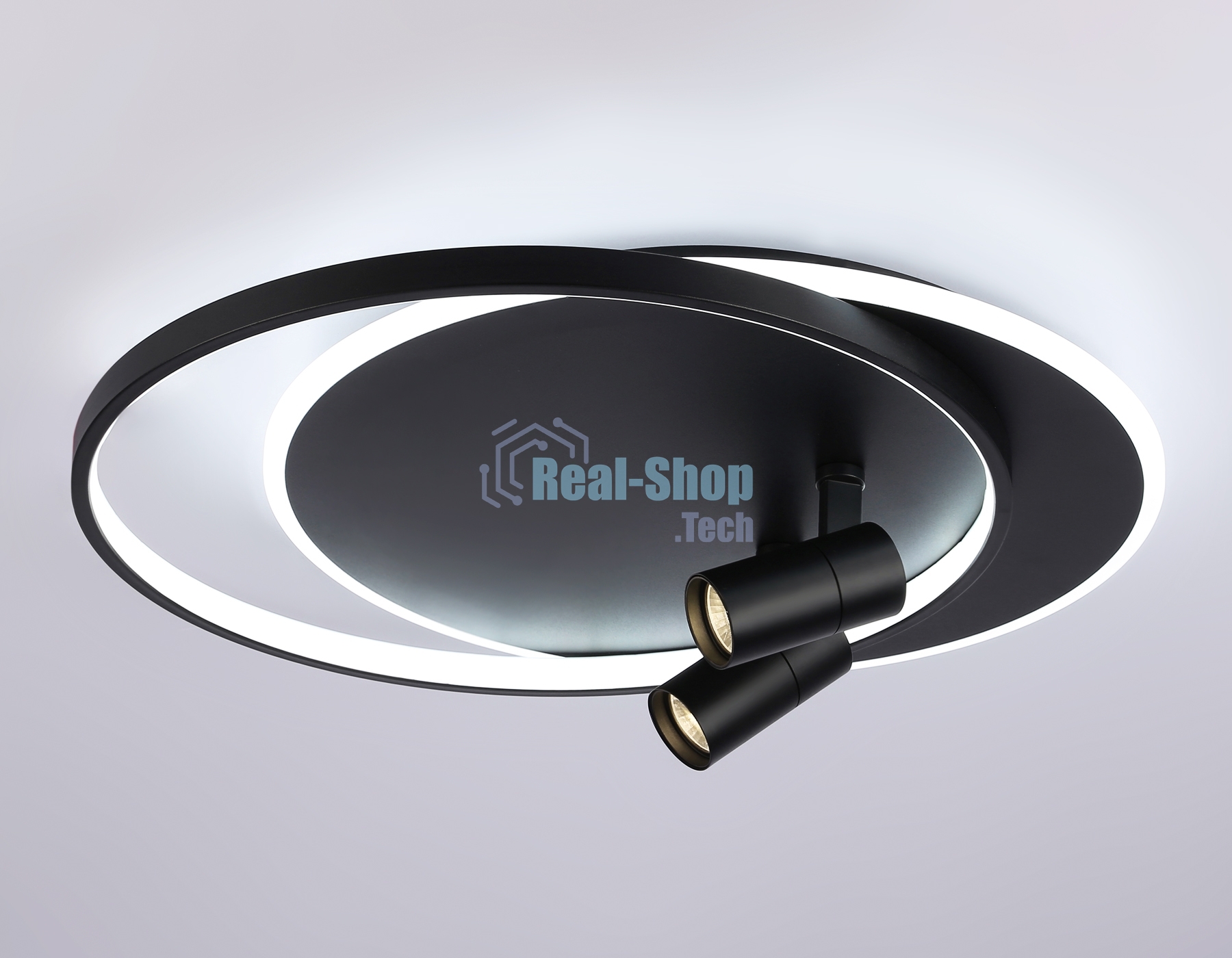 Светильник Ambrella light FL51393/1+2 BK черный 3000K-6400K 65W 560*480*120 (ПДУ РАДИО 2.4G)